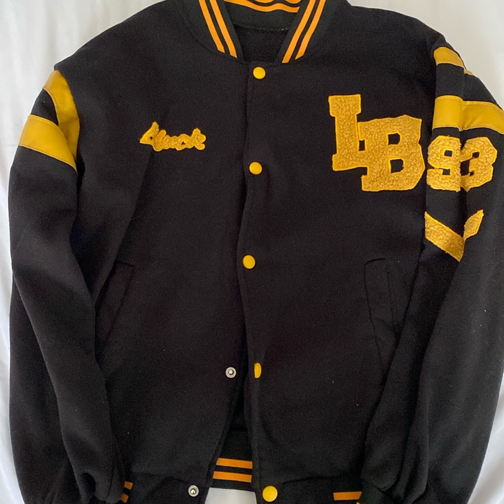 csulb long beach yellow varsity jacket